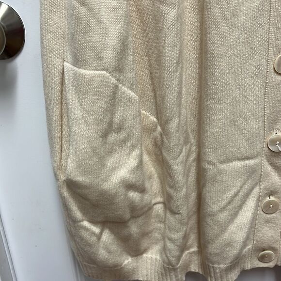 Autumn Cashmere Ivory Turtleneck Long Ribbed Cardigan - Picture 6 of 8